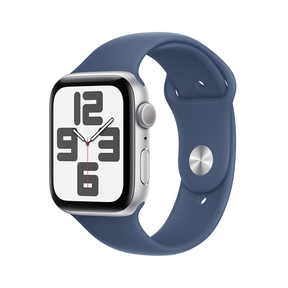 Apple Watch SE GPS 44 mm - Plata / correa deportiva Azul S/M
