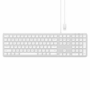 SATECHI ALUMINUM WIRED USB KEYBOARD Silver