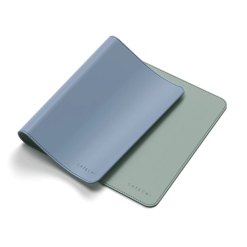 SATECHI DUAL SIDED ECO-LEATHER DESKMATE (Blue/Green)