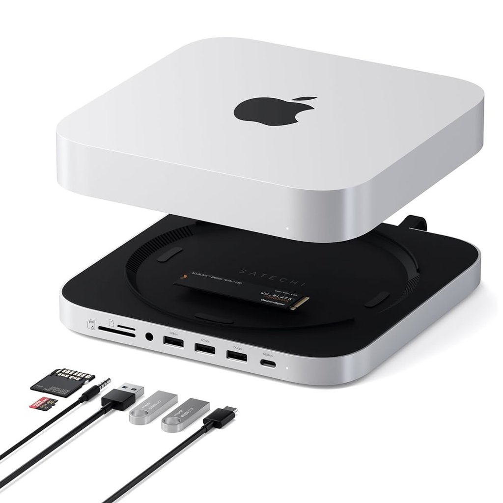 Satechi - MAC MINI M4 STAND & HUB with SSD ENCLOSURE
