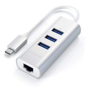Satechi 3-Port Aluminum Hub + Ethernet Port