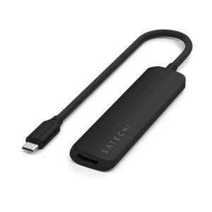Satechi 4-in-1 USB-C Slim Multiport Adapter 4K (Black)