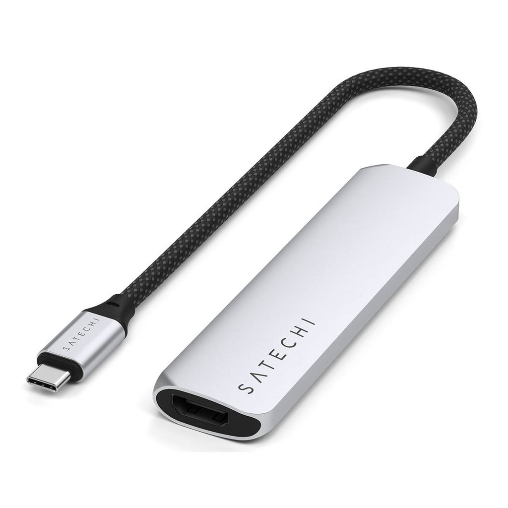 Satechi 4-in-1 USB-C Slim Multiport Adapter 4K (Silver)