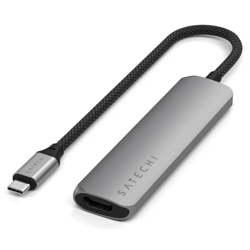 Satechi 4-in-1 USB-C Slim Multiport Adapter 4K (Space Grey)