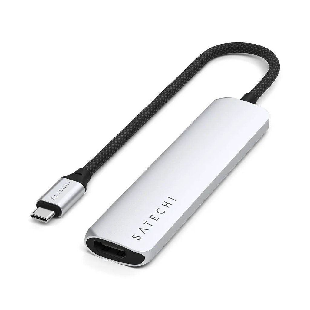 Satechi 6-in-1 USB-C Slim Multiport Adapter (Silver)