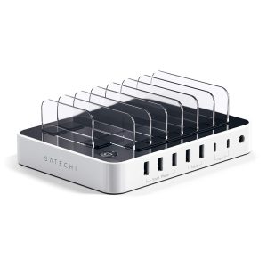 Satechi 7-Port USB Charging Station Dock (2 x Type-C Ports) (white)