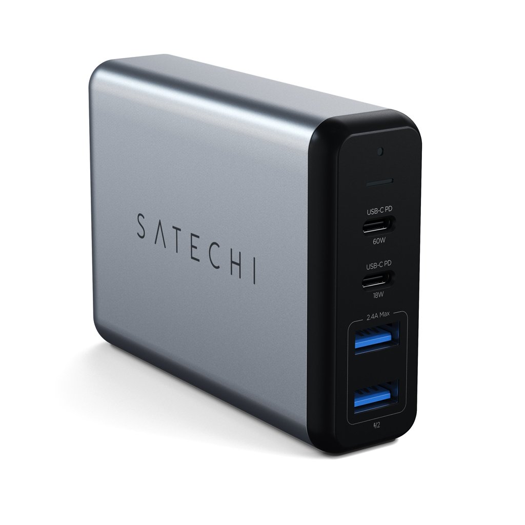 Satechi 75W Dual Type-C PD Travel Charger Space Gray