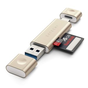 Satechi Aluminum Type-C USB 3.0 and Micro/SD Card Reader (gold)