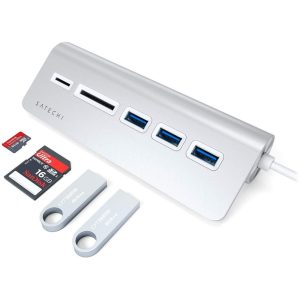 Satechi TYPE-C Aluminum USB Hub & Card Reader Silver