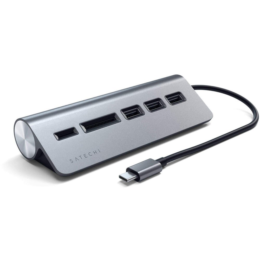 Satechi TYPE-C Aluminum USB Hub & Card Reader Space Grey