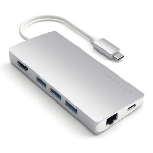 Satechi TYPE-C Multi-Port Adapter 4K Ethernet v2 Silver