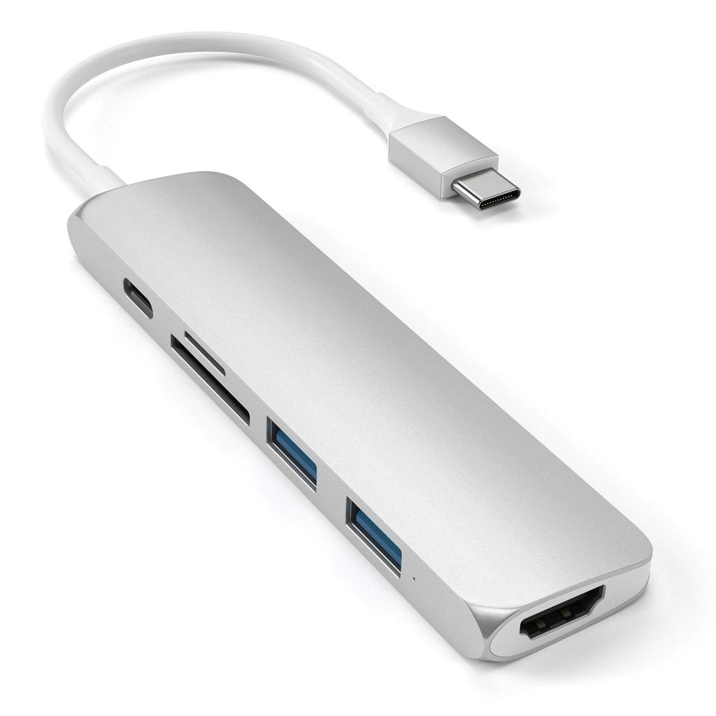 Satechi TYPE-C Slim Multimedia Adapter V2 - Silver