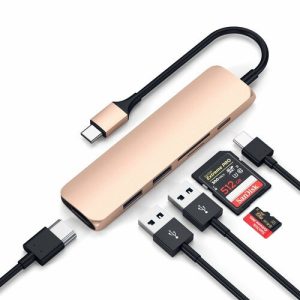 Satechi TYPE-C Slim Multimedia Adapter V2 Gold
