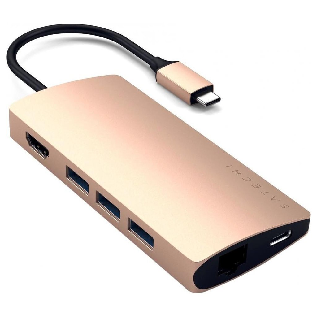 Satechi Type-C Multi port Adapter 4 k Ethernet v2 (gold)