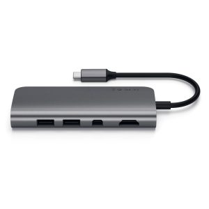Satechi USB-C Multiport Adapter 8K with Ethernet V3 Midnight