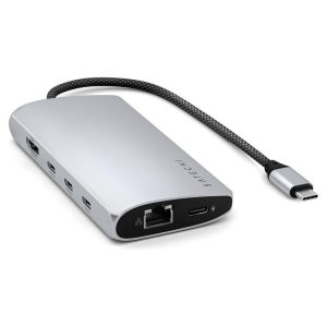 Satechi USB-C Multiport Adapter 8K with Ethernet V3 Silver