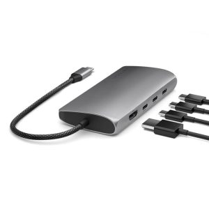 Satechi USB-C Multiport Adapter 8K with Ethernet V3 Space Grey