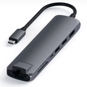 Satechi USB-C Slim Multi-Port with Ethernet Adapter BLACK