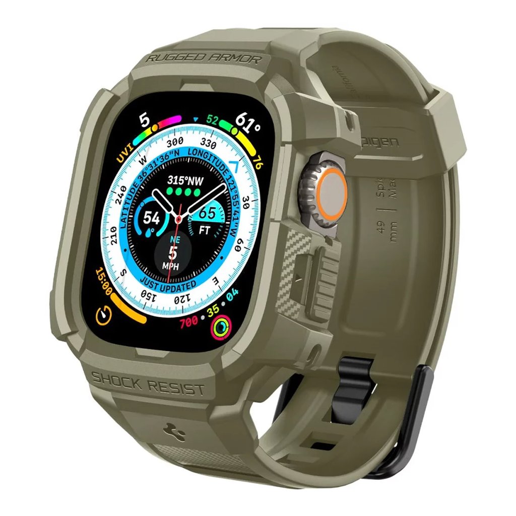 Spigen Apple Watch Ultra (49mm) Rugged Armor Pro Vintage Khaki