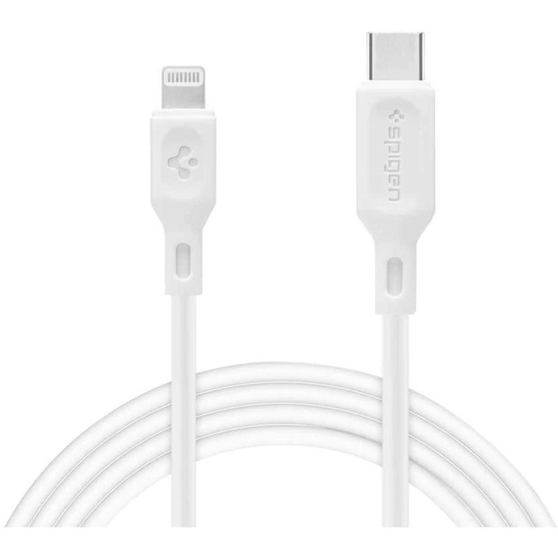 Spigen DuraSync™ USB-C to Lightning Cable White - 1mt
