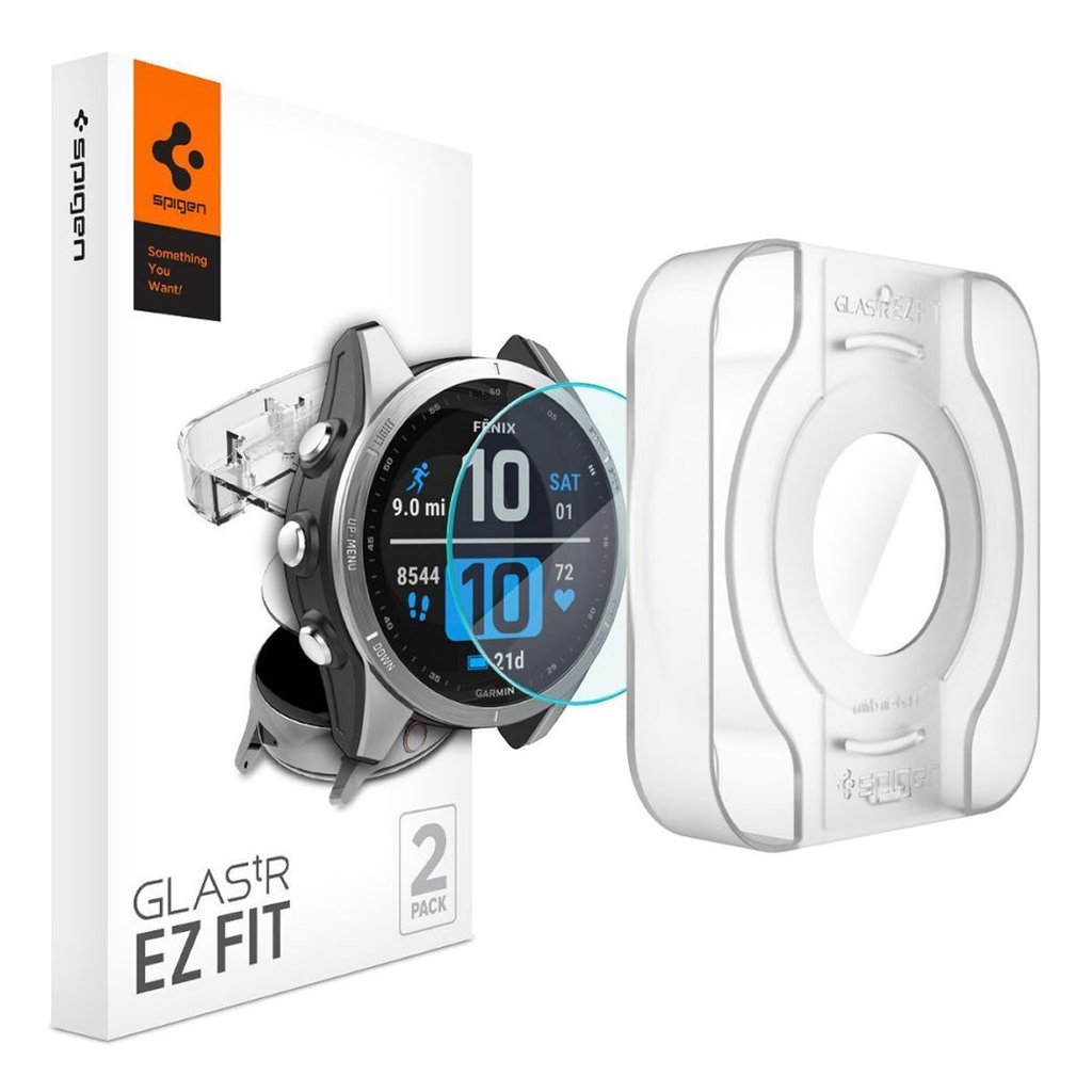Spigen Garmin Fēnix 7S Screen Protector EZ FIT GLAS.tR(2P) Transparent