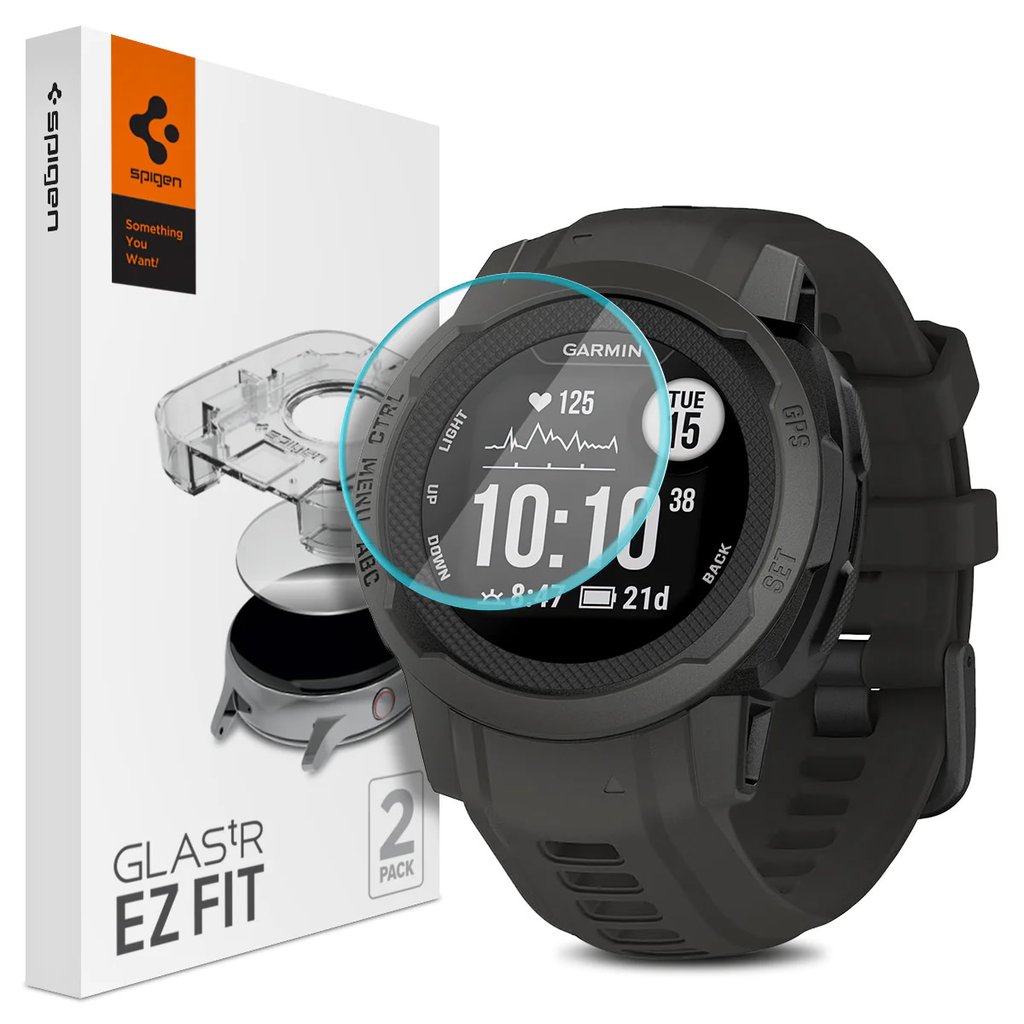 Spigen Garmin Instinct 2 Screen Protector EZ FIT GLAS.tR(2P) Transparent