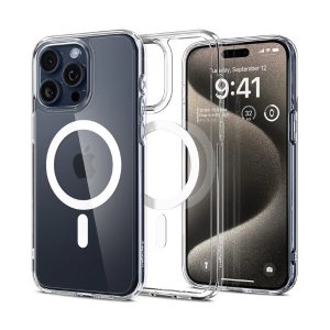 Spigen Iphone 15 Pro Case Crystal Hybrid MagFit White