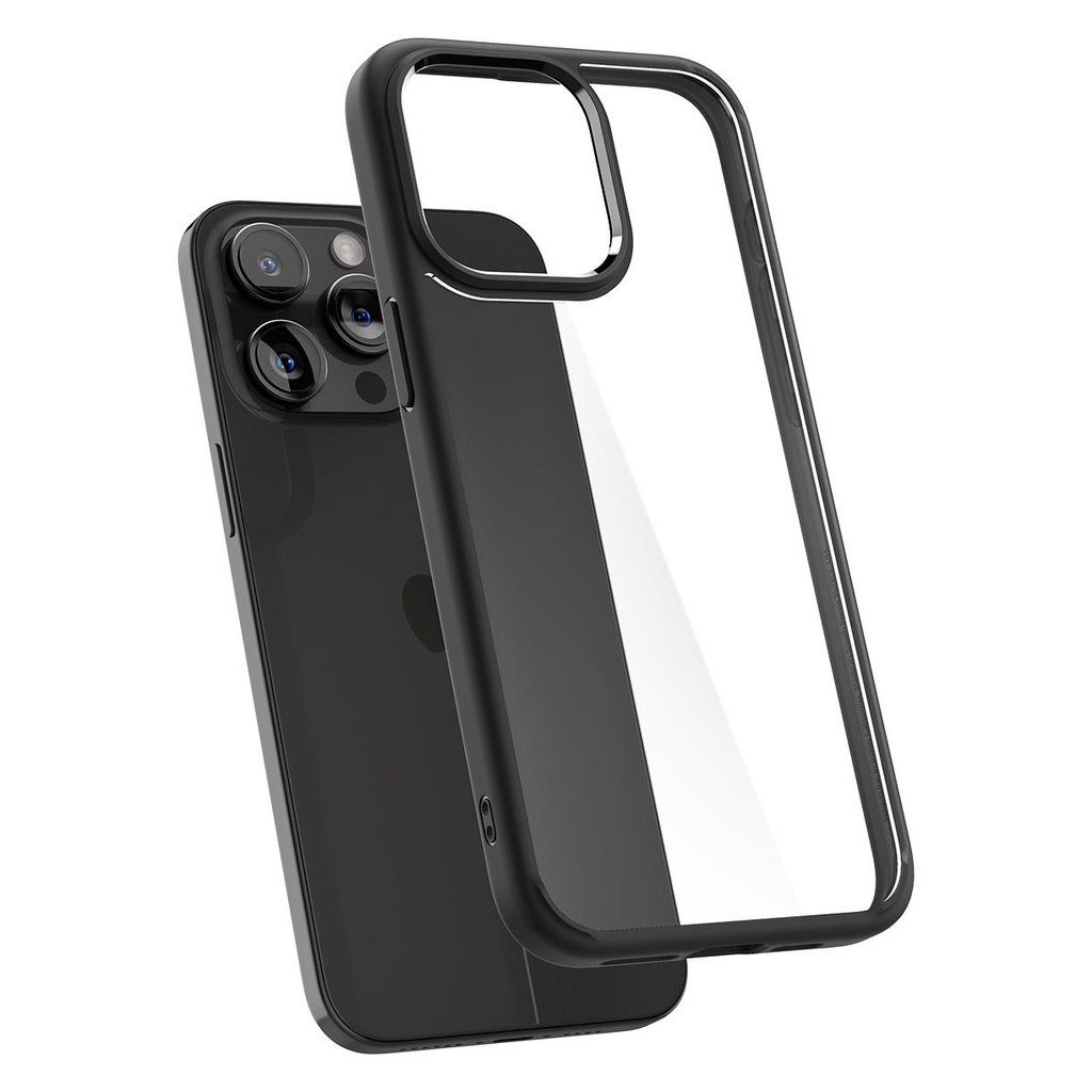Spigen Iphone 15 Pro Case Crystal Hybrid Matte Black