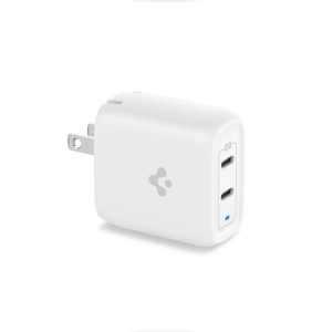 Spigen PowerArc Universal Dual Wall Charger 40W (GAN) / US Plug - White
