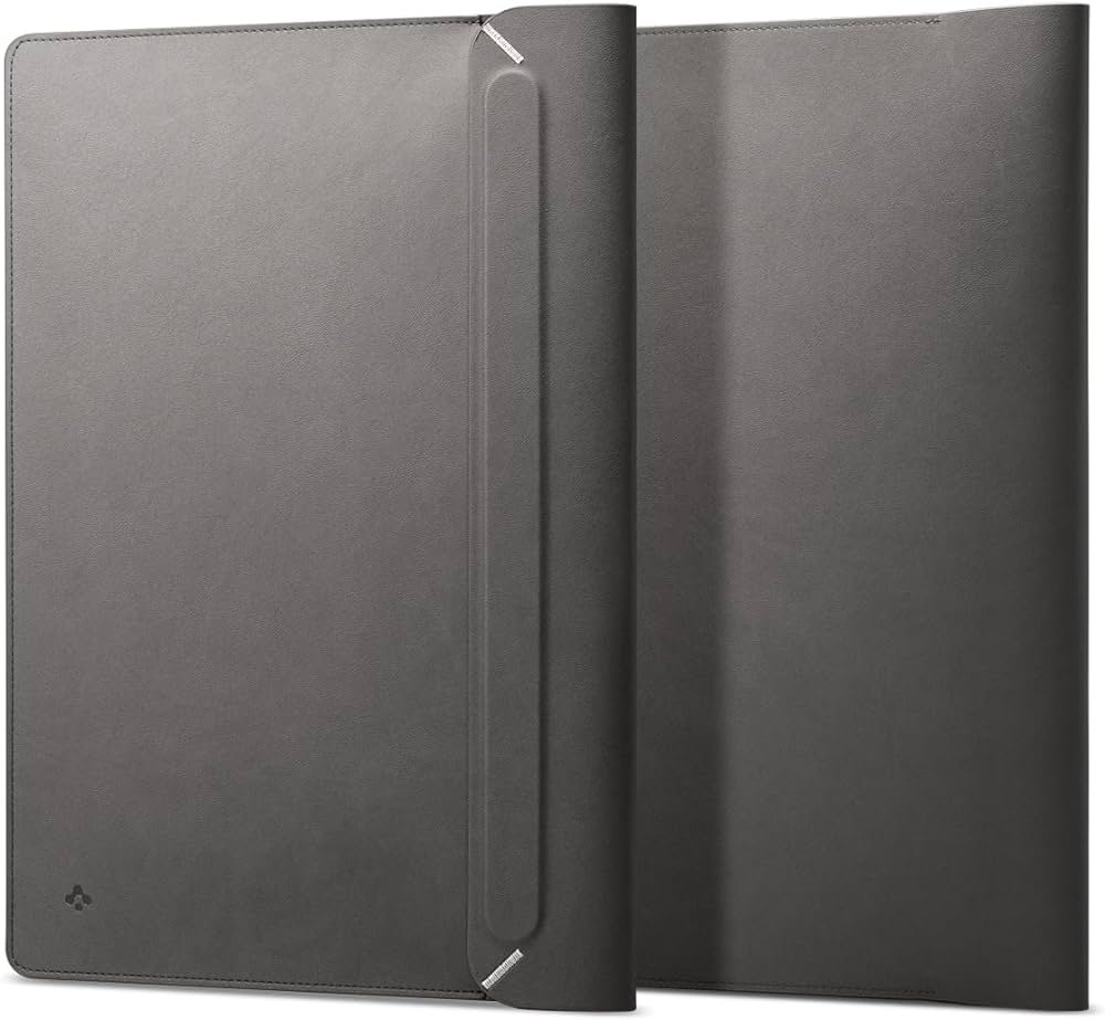 Spigen Valentinus - Leather sleeve for Laptop 14" Gray