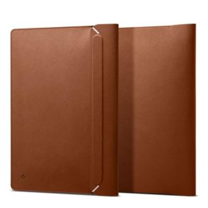 Spigen Valentinus - Leather sleeve for Laptop 16" Brown