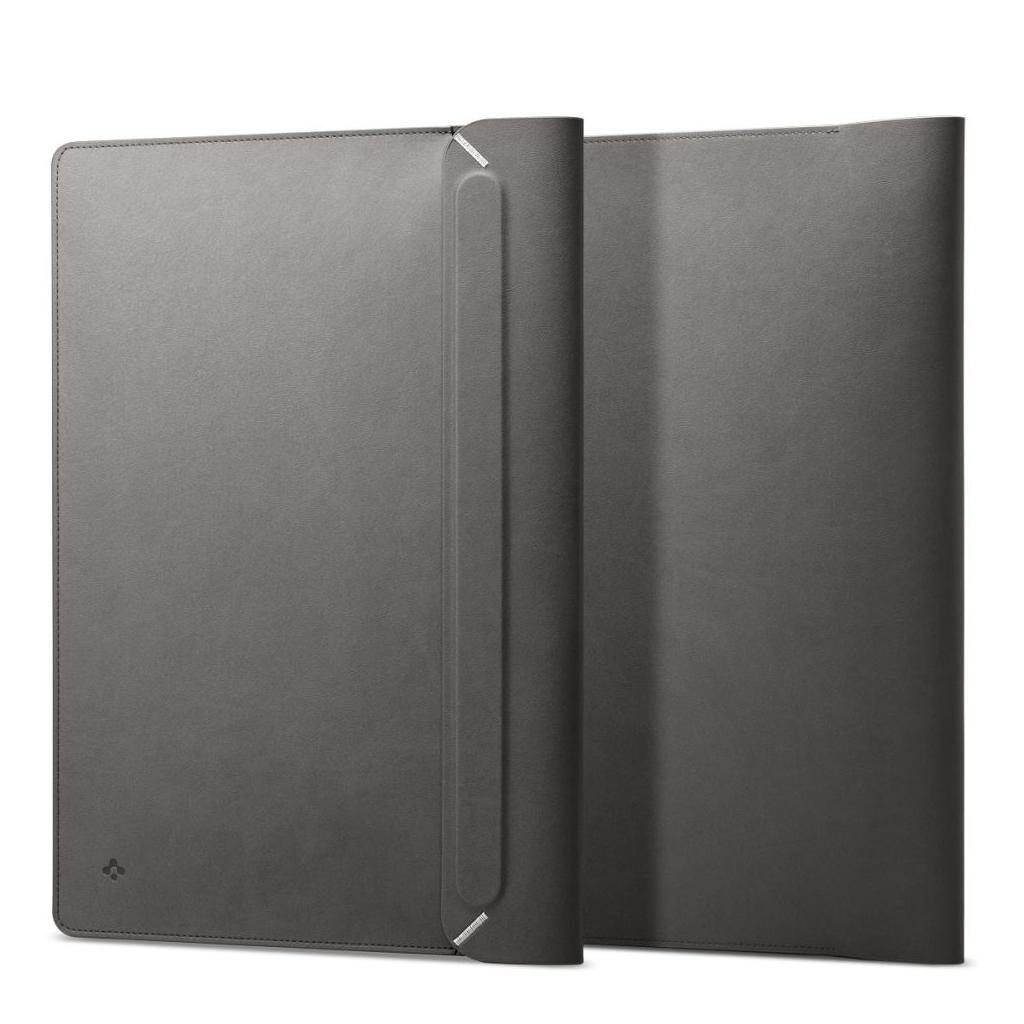 Spigen Valentinus - Leather sleeve for Laptop 16" Gray