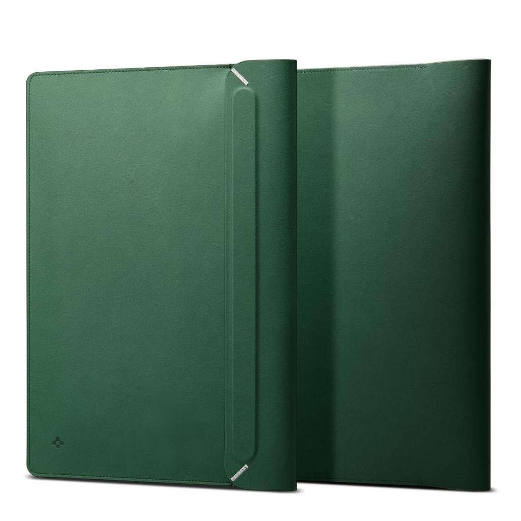 Spigen Valentinus - Leather sleeve for Laptop 16" Green