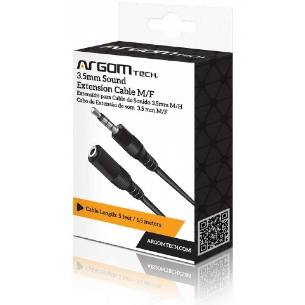 Argom 3.5mm Sound/Mic Extension Cable M/F - 5 ft
