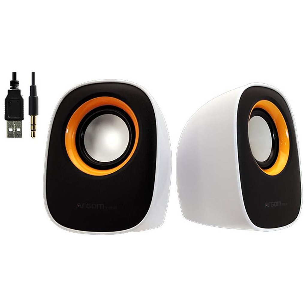 Argom Eko Speaker Stereo System 2.0 White-Orange