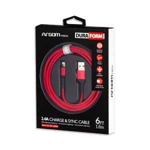 Argom Lightning to USB 2.0 -Nylon Braided -Metal Connector