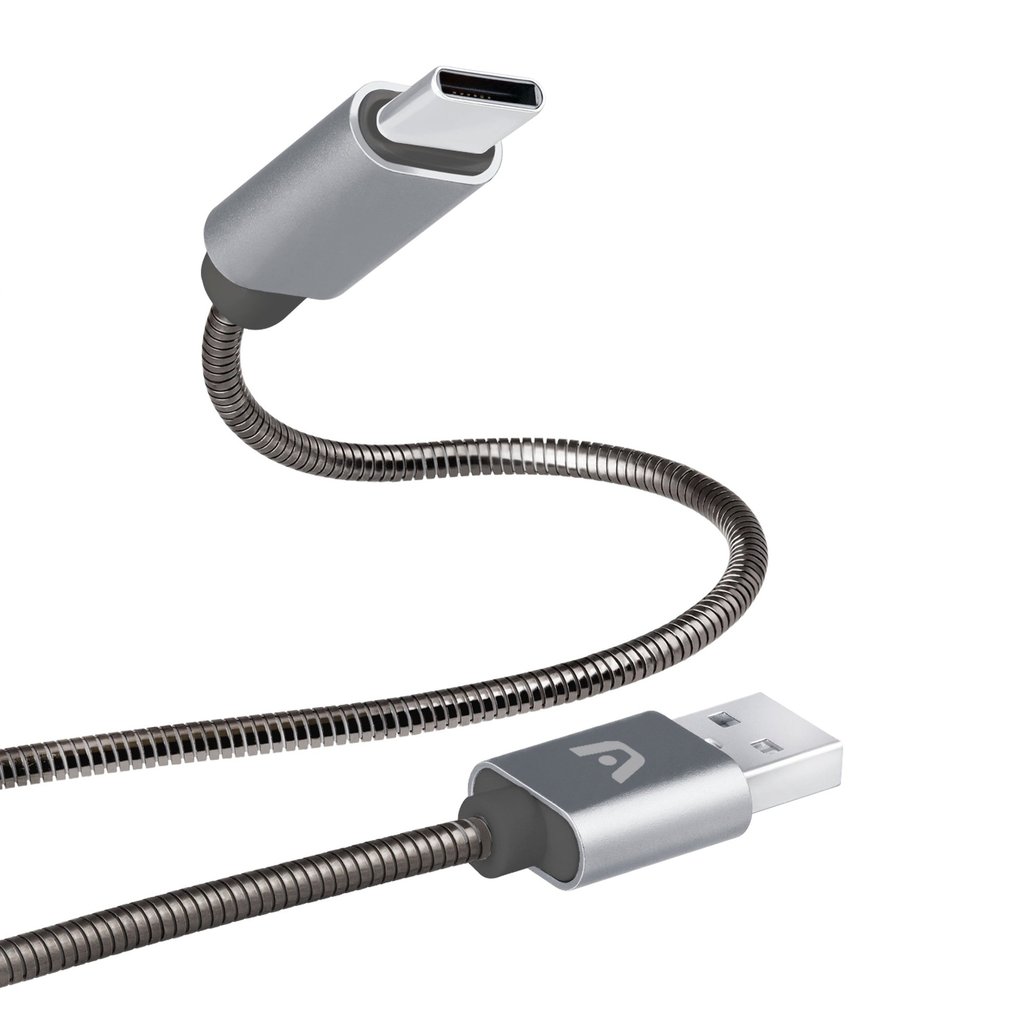 Argom Type-C to USB 2.0 - Metal Braided Body - Metal Connector Tough Pull - Fast C