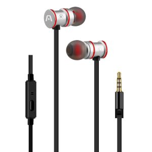 Argom Ultimate Sound Klass Magnetic Earbuds Flat Cable - with MIC - Silver