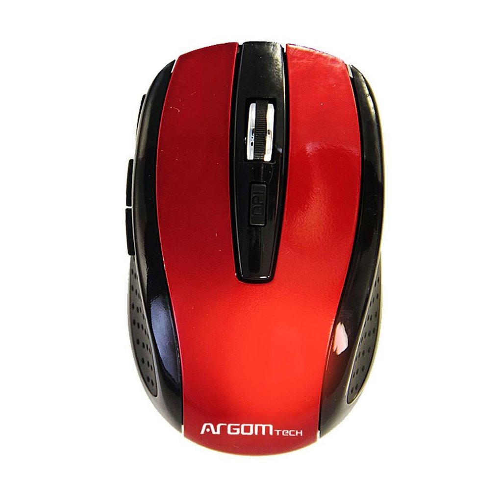 Argom Wireless Optical Mouse 2.4GHz 800/1600 dpi Red